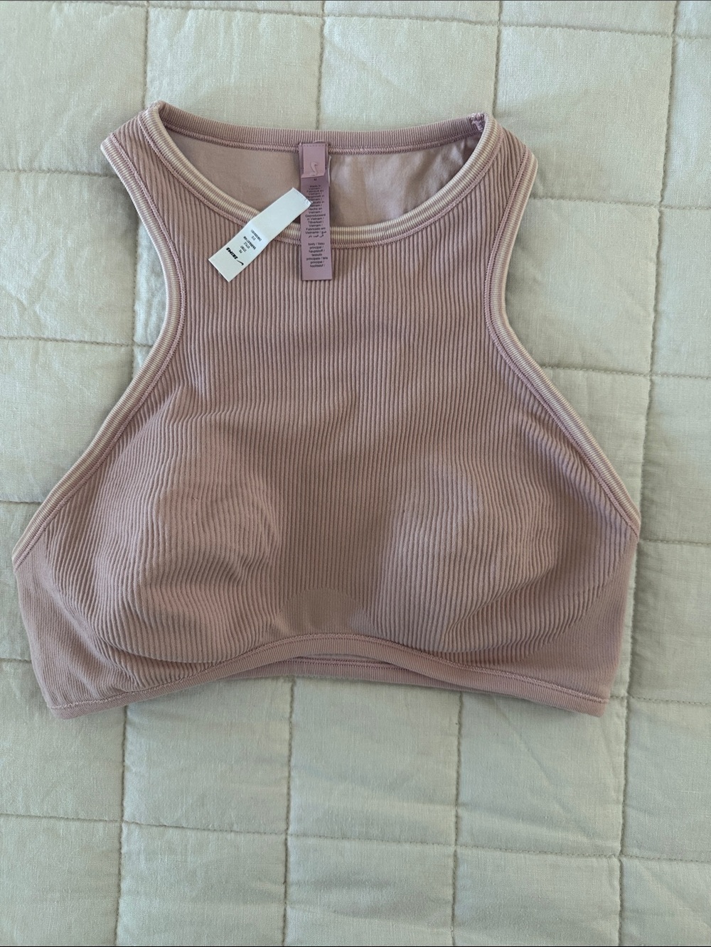 SKIMS Ribbed High-Neck Tank - Dusty Rose